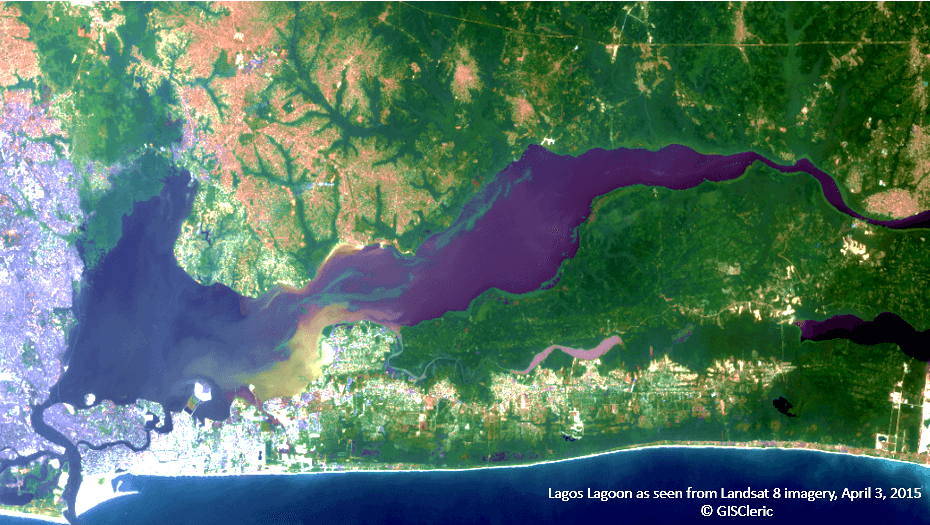 A google image of the Lagos lagoon in 2015